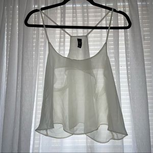 White sheer tank
